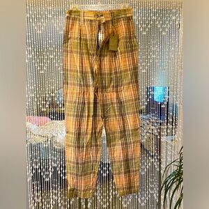 ESPIRT PLAID SLACKS NWT